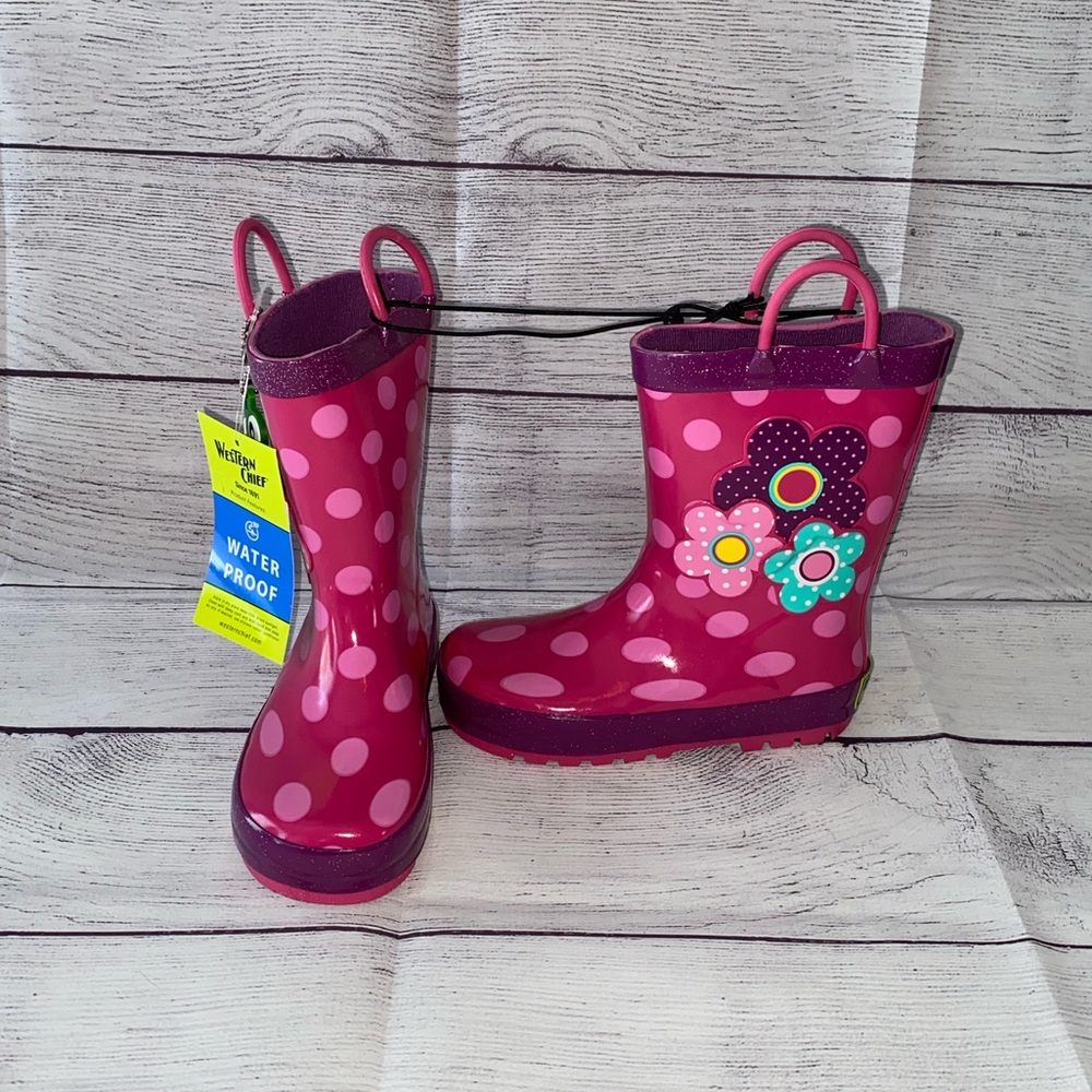 NEW! Western Chief Girls Floral Rain Boots